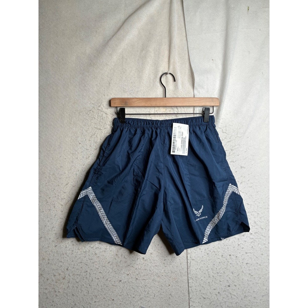 US Air Force IPTU Physical Training Shorts Navy Blue Reflective Small 9200